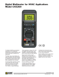 Digital Multimeter for HVAC Applications Model CA5260