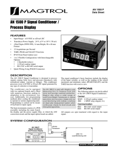 MAGTROL AN 1500 P Signal Conditioner / Process Display AN 1500 P