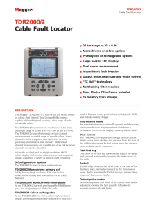 TDR2000/2 Cable Fault Locator