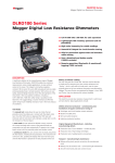 DLRO100 Series Megger Digital Low Resistance Ohmmeters