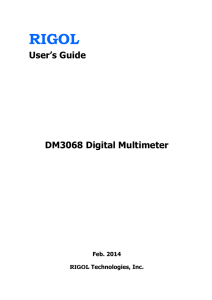 RIGOL User’s Guide DM3068 Feb. 2014