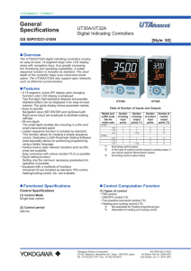 General Specifications UT35A/UT32A Digital Indicating Controllers