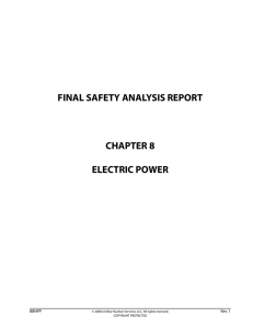 FINAL SAFETY ANALYSIS REPORT CHAPTER 8 ELECTRIC POWER BBNPP