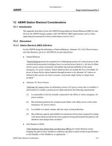 ABWR 1C  ABWR Station Blackout Considerations 1C.1  Introduction