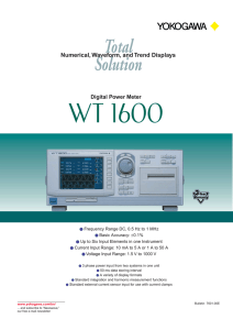 WT 1600 Total Solution Numerical, Waveform, and Trend Displays