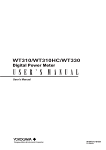 WT310/WT310HC/WT330 Digital Power Meter User’s Manual IM WT310-01EN