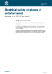 Electrical safety at places of entertainment Guidance Note GS50 (Third edition)