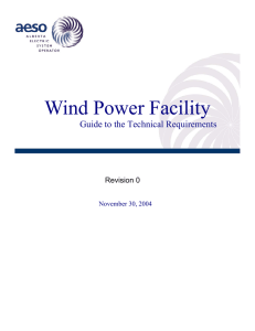 Wind Power Facility Guide to the Technical Requirements Revision 0 November 30, 2004