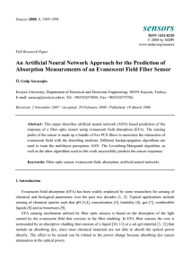 Artificial Neural Network Approach for Prediction of Absorption Measurements of an Evanescent Field Fiber Sensor