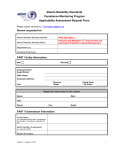 Alberta Reliability Standards Compliance Monitoring Program Applicability Assessment Request Form