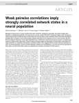 Weak pairwise correlations imply strongly correlated network states in a neural population