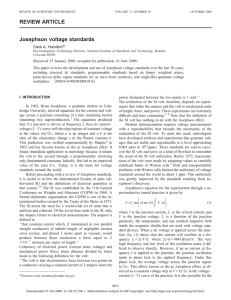 REVIEW ARTICLE Josephson voltage standards