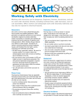 Fact Sheet Working Safely with Electricity