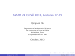 Lectures 17 to 19