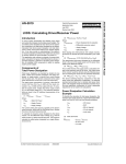 AN-5019 LVDS: Calculating Driver/Receiver Power AN- 5019