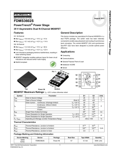 FDMS3602S  PowerTrench Power Stage