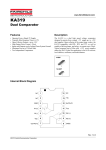 KA319 Dual Comparator Features Description