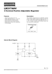 LM317AHV 3-Terminal Positive Adjustable Regulator Features Description