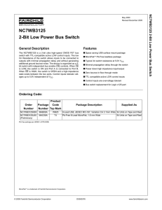 NC7WB3125 2-Bit Low Power Bus Switch N C