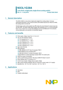 NX3L1G384 1. General description Low-ohmic single-pole single-throw analog switch