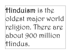 Hinduism Facts Display