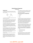 Using Op Amps as Comparators INTRODUCTION by James Bryant