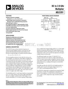 DC to 2.0 GHz Multiplier ADL5391