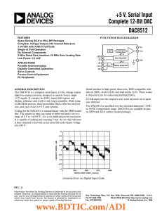 a +5 V, Serial Input Complete 12-Bit DAC DAC8512