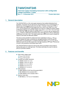 74AVCH4T245 1. General description 4-bit dual supply translating transceiver with configurable