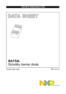 DATA  SHEET BAT54L Schottky barrier diode