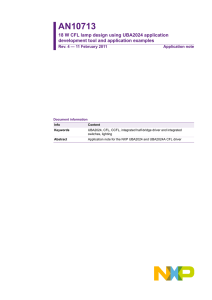 AN10713 18 W CFL lamp design using UBA2024 application