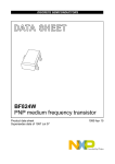 DATA  SHEET BF824W PNP medium frequency transistor