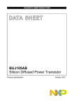 DATA  SHEET BUJ105AB Silicon Diffused Power Transistor