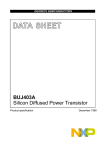 DATA  SHEET BUJ403A Silicon Diffused Power Transistor