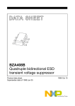DATA  SHEET BZA408B Quadruple bidirectional ESD transient voltage suppressor