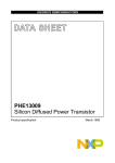 DATA SHEET PHE13009 Silicon Diffused Power Transistor