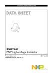 DATA  SHEET PMBTA92 PNP high-voltage transistor