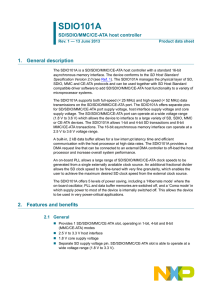SDIO101A 1. General description SD/SDIO/MMC/CE-ATA host controller