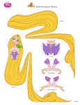 Boneca de papel da Rapunzel