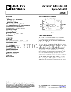 Low Power, Buffered 24-Bit Sigma-Delta ADC AD7791