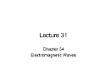 Lecture 31 Chapter 34 Electromagnetic Waves