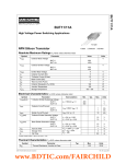 BUT11/ 11A NPN Silicon Transistor Absolute Maximum Ratings