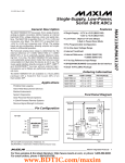 MAX1106/MAX1107 Single-Supply, Low-Power, Serial 8-Bit ADCs General Description