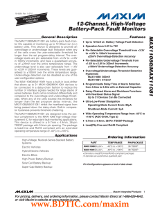 MAX11080/MAX11081 12-Channel, High-Voltage Battery-Pack Fault Monitors General Description