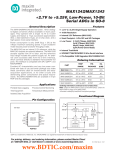 MAX1242/MAX1243 +2.7V to +5.25V, Low-Power, 10-Bit Serial ADCs in SO-8 __________________General Description