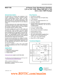 MAX11190 4-Channel, Dual, Simultaneous Sampling, 3mm x 3mm TQFN Package