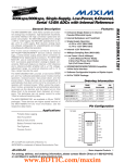 MAX1280/MAX1281 400ksps/300ksps, Single-Supply, Low-Power, 8-Channel, Serial 12-Bit ADCs with Internal Reference General Description