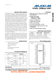 MAX1425 10-Bit, 20Msps ADC General Description Features