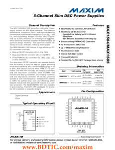 MAX1584/MAX1585 5-Channel Slim DSC Power Supplies General Description Features