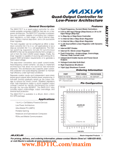 MAX17017 Quad-Output Controller for Low-Power Architecture General Description